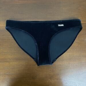 Triangl Swim Black Velvet Bathing Suit Bottoms XS
